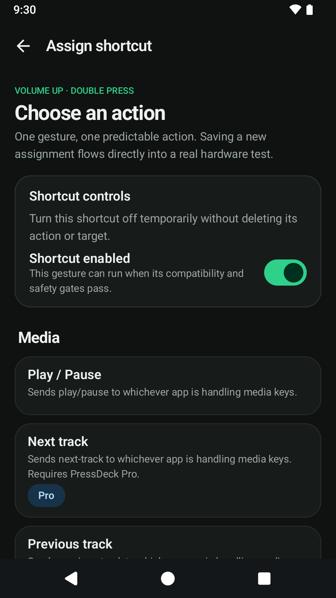 PressDeck: Button Remapper interface screenshot 2 on Android
