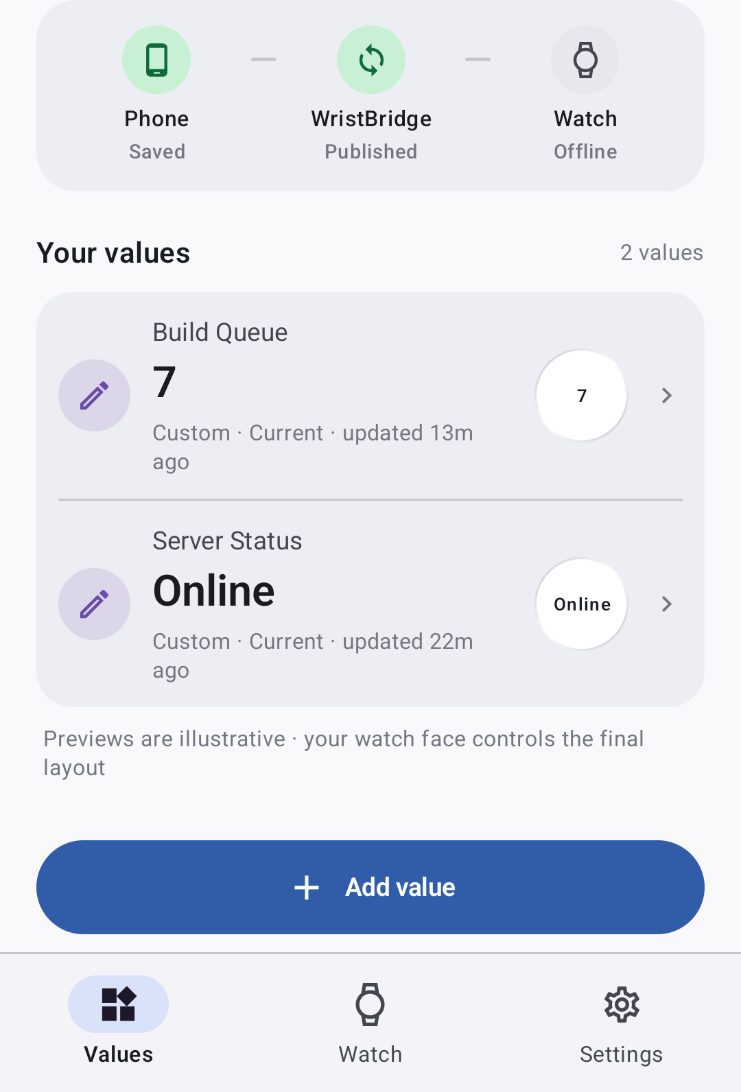 WristBridge: Wear OS Data interface screenshot 2 on Android + Wear OS