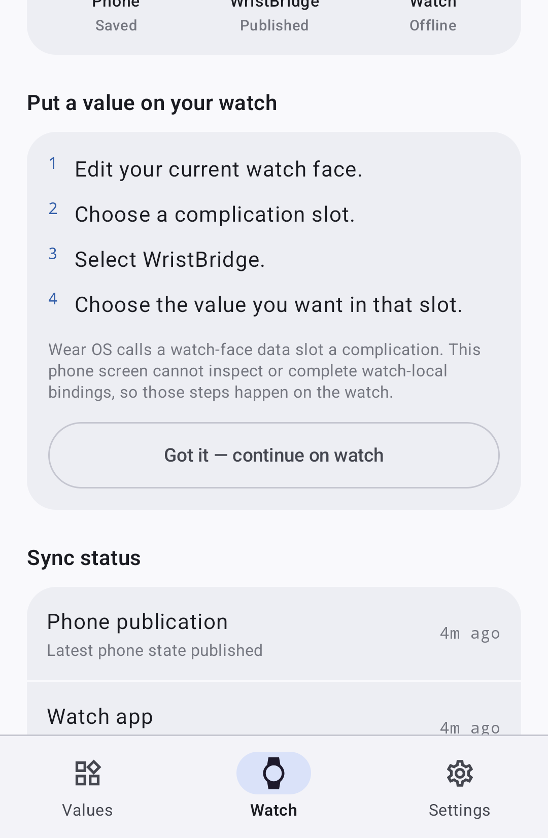 WristBridge: Wear OS Data interface screenshot 4 on Android + Wear OS