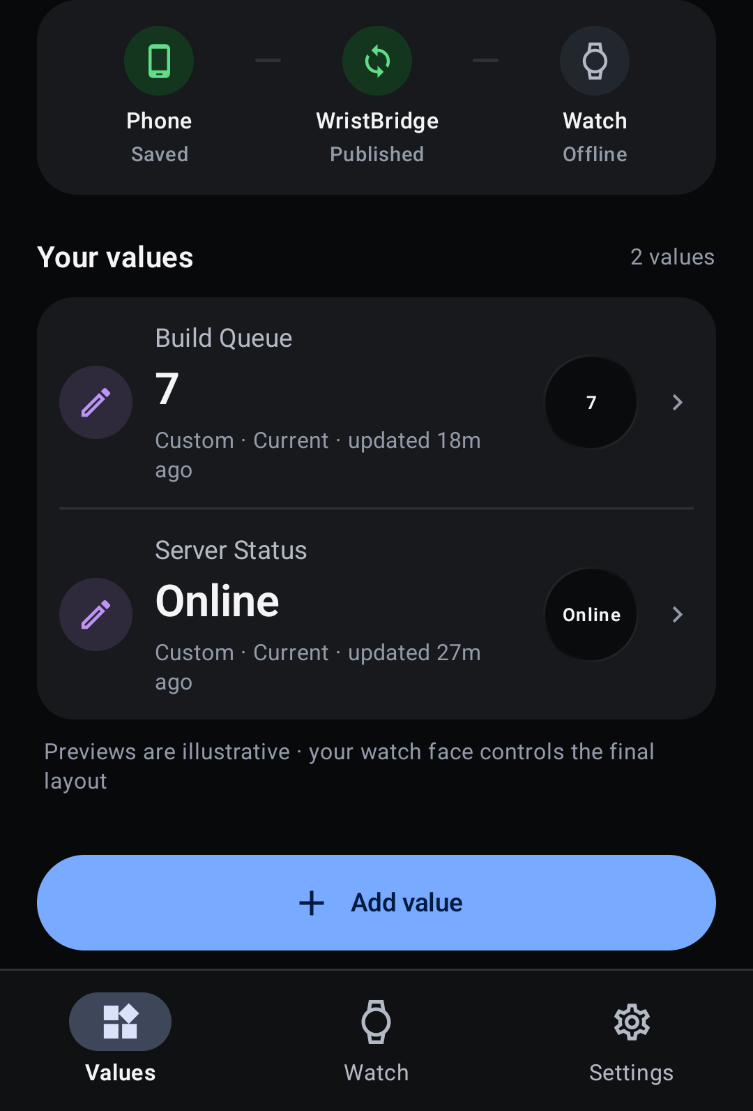 WristBridge: Wear OS Data interface screenshot 7 on Android + Wear OS